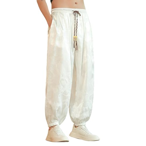 Pantalon style chinois homme ample et léger pour un look d'été décontracté