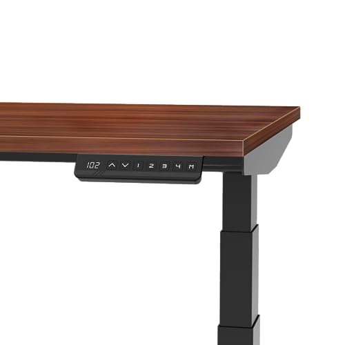 Image of ErgoYou Premium Electric Height Adjustable Table Heavy Duty - Dual Motor 3 Stage - 150 Kgs Max Weight Capacity - E3A Series - Ergonomic Sit Stand Desk - 47 x 23.5 inches - Walnut Laminate Table Top