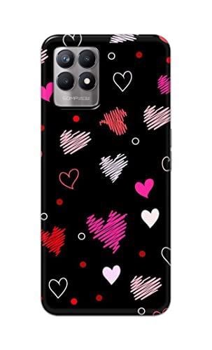 Image of PRINTFIDAA Vibrations of Love Hard Back Cover for Realme 8i Back Cover -(P6) KAT1009