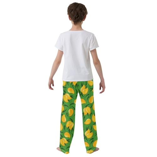 Mango Trees Boys Long Pants Soft Trousers Elastic Waist Kids Lounge Bottoms with Pockets S-XL3