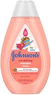 Johnson's Baby Curl-Defining, Frizz Control, Tear-Free Kids' Shampoo with Shea Butter, Paraben-, Sulfate- & Dye-Free Formula, Hypoallergenic & Gentle for Toddler's Hair, 13.6 Fl Oz