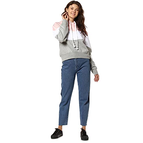 Image of Campus Sutra Women's Cotton High Neck Sweatshirt