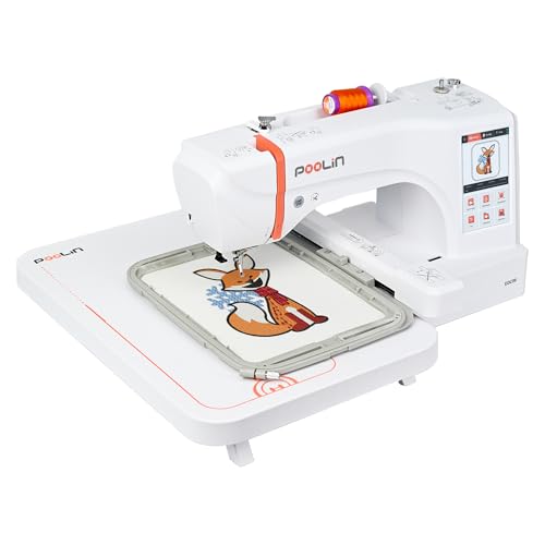 PooLin EOC06 Embroidery Machine,11'x7.9',7.9'x7.9',5.5'x5.5'...