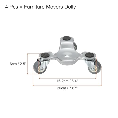 Traslochi per mobili resistenti, confezione da 4 con 3 ruote ciascuna, supporta fino a 90,7 kg, per traslochi in casa e in ufficio
