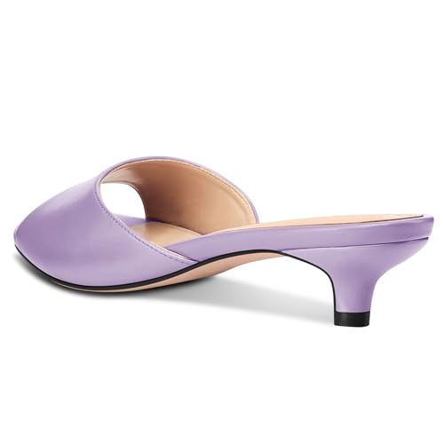 Image of TNYNFBEB Womens Low Kitten Heel Open Toe Sandals Mules Shoes Slingback Prom Party Dress Summer 1.4 Inches Heels