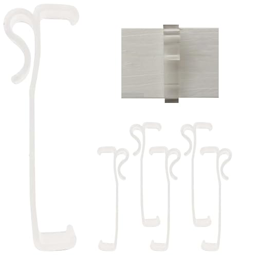 Amazing Drapery Hardware 3.0 Inch Clear Valance Clips for Top Blind Brands & Window Shades, 6-Pack - Sturdy Plastic Brackets, Ideal for Wood, Faux Wood & Metal Treatments in Home & Office Settings