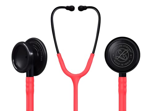 Image of Black Max Lightweight Aluminum Stethoscope for Doctors, Nurses, Medical Students, Nurse Acoustic Stethoscope (Cherry Pink)