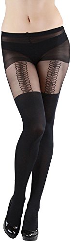 Image of ToBeInStyle Women's Valentine Day Themed Opaque Sheer Pantyhose w /Heart Love
