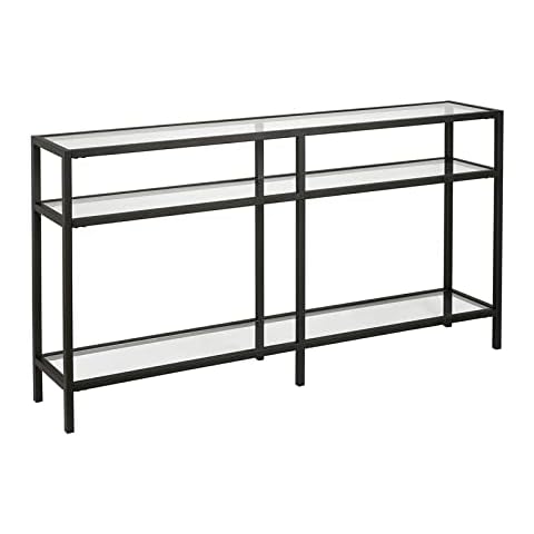 Mesa consola rectangular de 55 pulgadas de ancho en bronce ennegrecido Cover
