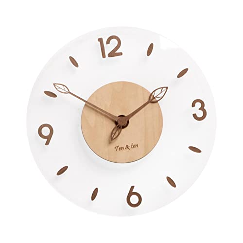 Ioensy Relógio de parede acrílico silencioso -, relógios de parede decorativos para sala de estar es