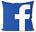 Housses de coussin modernes, icônes des médias sociaux, taie d'oreiller 45,7 x 45,7 cm, pour maison, canapé, lit, canapé, applications avec logo (Facebook)