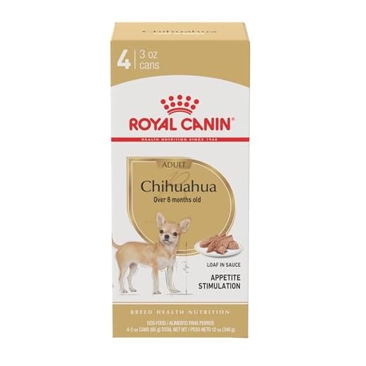 Royal Canin Breed Health Nutrition Chihuahua Adult Loaf in Sauce Wet Dog Food, 3 oz can (4-pack)