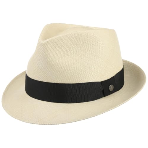 Lierys The Trilby Panama Hat Women/Men Nature-Black 7 3/8-7 1/2