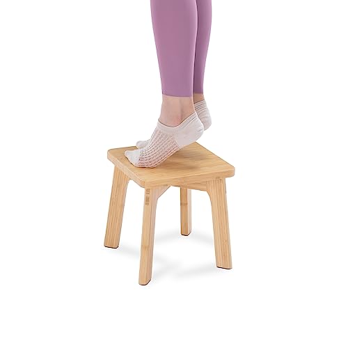 Image of YITIHOME Step Stools for Kids Adults with 300lbs Load Capacity, Foot Stool Foot Rest Non-Slip Bamboo Wooden Step Stool Great for Plant Stand Kitchen Bathroom and Bedroom