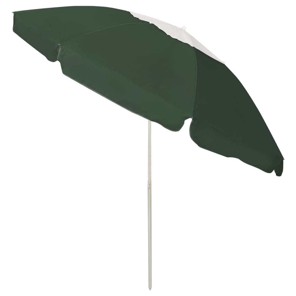 vidaXL Ombrellone da Spiaggia Verde 240 cm