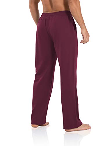 Image of Agnes Urban Men's Joggers Sweatpants Open Bottom Straight Leg Casual Loose Fit Running Athletic Jersey Pants with Pockets