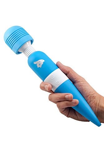 Magic Waterproof Therapeutic Massage Wand | 10 speeds for Muscle Aches & Recovery | Rechargable | Cordless & Portable | Supercharged | Great for Shiatsu, Swedish, Sports Massage - Blue