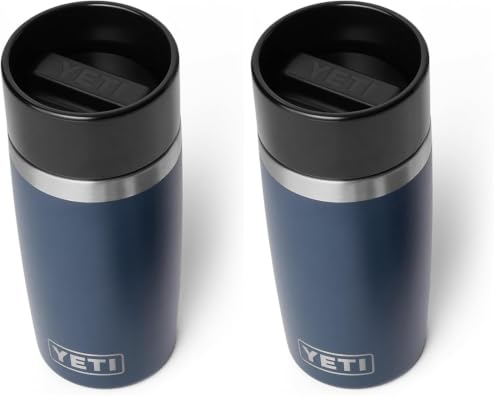 Image of YETI Rambler 12 oz Travel Bottle, Stainless Steel, Vacuum Insulated with Leakproof Commuter Cap, Navy (Pack of 2)