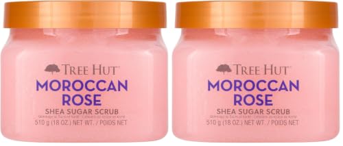 Image of Tree Hut Shea Sugar Body Scrub Moroccan Rose, 510g (Pack of 2)