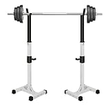 ♥【Amplia aplicabilidad】La barra de pesas es adecuada para todo tipo de ejercicios de fitness en casa como levantamiento de pesas, sentadillas, sentadillas y otros métodos de entrenamiento. También disponible en tamaños estándar y olímpicos para su uso con un banco de mancuernas profesional. Puede entrenar eficazmente los músculos de los brazos, piernas, piernas y músculos pectorales, fortalecer el cuerpo y mantenerse saludable.