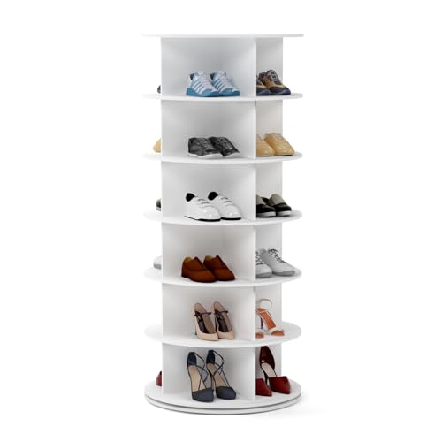 Étagère à chaussures rotative pour placard encombré : la solution 6 niveaux - 2