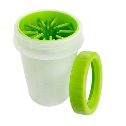 Copo Limpa Lava Limpador Patas Portátil Passeio Universal De Cachorros Cães Gatos Pet Cor Verde (Tam