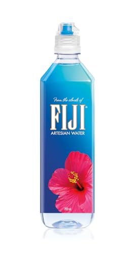 FIJI Natural Artesian Water, 700mL Sports Cap Bottle (Pack of 12)