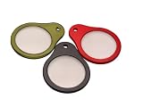 3X Magnifying Glass Portable Pocket Size with Leather Strap - Fashionable Magnifier for Reading Labels, Newspapers & Tickets (Gift Ready with Luxury Pouch) (3, Black -Red-Green)