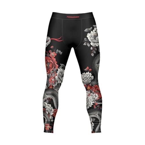FORMONIES Snake Performance Spats – Men’s Compression Fight Tights for MMA, Wrestling, BJJ & Training