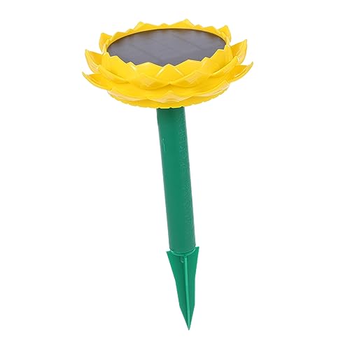 DIYEAH Altavoz Solar para Jardín Reproductor De Música Budista Altavoz Resistente Al Agua Diseño Forma De para Exteriores Decoración De Jardín Amarilla