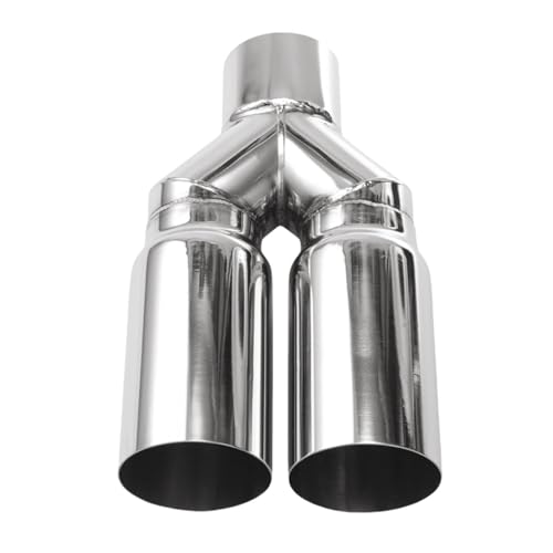 Silencieux d'échappement en acier inoxydable double sortie 76mm pour une finition automobile durable