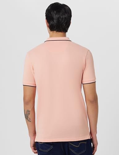 Image of Allen Solly Men's Solid Polo T‑Shirt | Regular Fit | Premium Fabric | Signature Sleeve Detail | Smart Casual Wear
