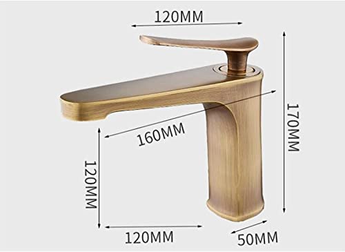 Robinet en laiton antique pour lavabo rétro chic - 4