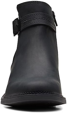 Clarks womens Maye Strap Ankle Boot, Black Leather, 7.5 US | Image 2