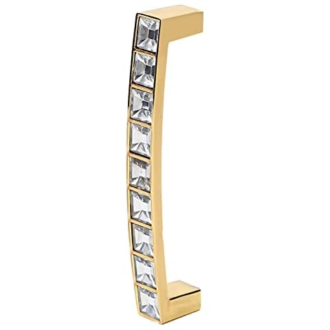 Cyrank Crystal Drawer Knob with Modern Design Cover
