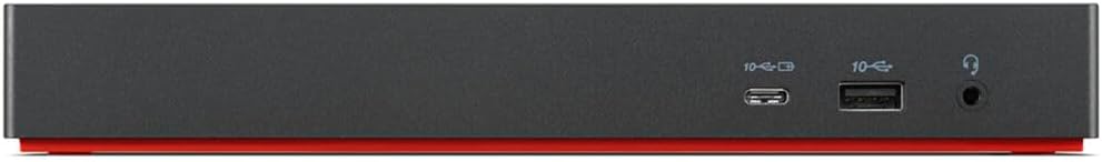 Front view of the Lenovo ThinkPad Universal Thunderbolt 4 Dock with USB-C, USB-A, and audio jack ports.