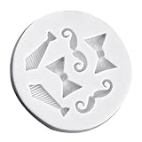 HUANGING Silikonformen für Fondant, Schokolade, Schleife, Schnurrbart, Fondant, Kuchen, Dekoration,...