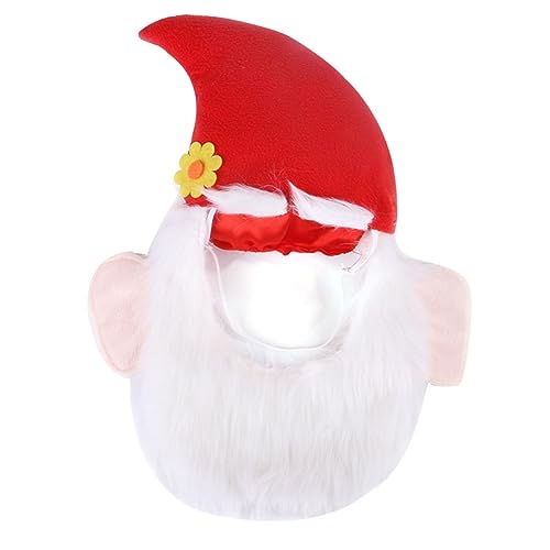Toddmomy 1 Gorro Navideño con Barba Y Capucha Divertido Adorno para Mascotas Gorro De Cumpleaños para Gato Accesorio Figura De Abeja Gorro Y Barba De Navidad Gorro Y Barba De Papá