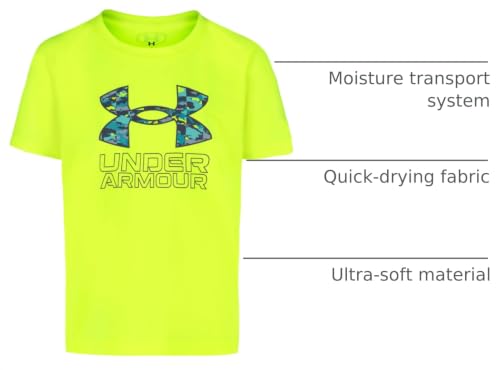 Image of Under Armour Boys' Short Sleeve Logo Graphic T-Shirt, Lightweight & Breathable, Relaxed Fit