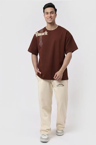 Image of FUAARK Men's Premium Polycotton Relaxed Loose Fit Sports Gym Stylish Track Pant Trouser for Men