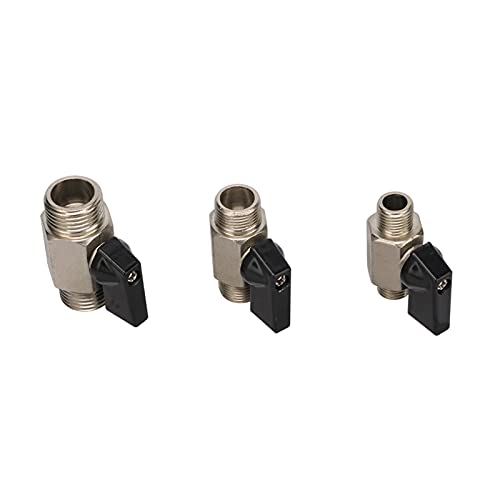 Válvula de bola de latón miniatura 1/4" 3/8" 1/2" BSP para interruptor y accesorio de tubería 6