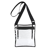 HULISEN Clear Crossbody Purse Bag, Stadium Approved, with Extra Inside Pocket