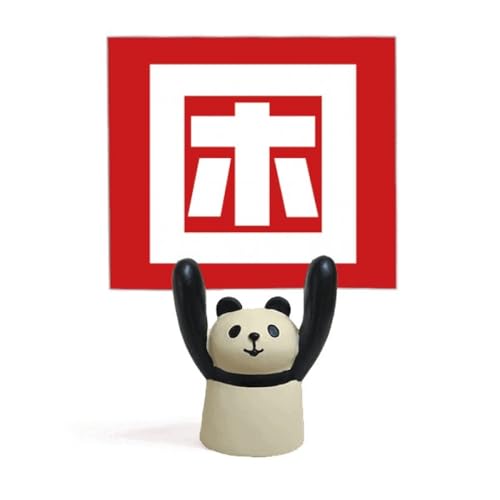 Porte-mémo chinois panda fatigué en résine pour bureau chic