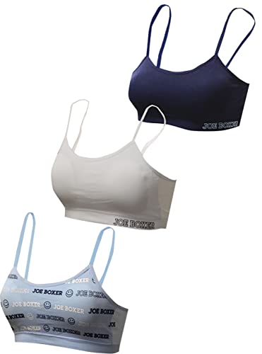 Joe Boxer Girls Girls 3-Pack Bra Blue Pack (32)
