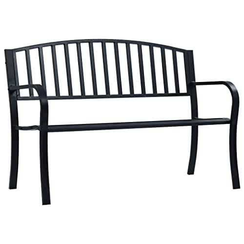 Banc de jardin 120cm en acier pour terrasse et balcon cosy - 2