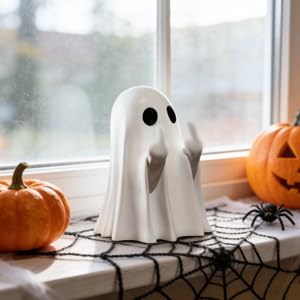 donciety Halloween Ghost Figurine Ghost Decor, Funny Ghost Statue, Cute Ghost Figurine, Ghost Statue Halloween Decoration for Gift Props Tabletop Home Decor New Year's Gifts