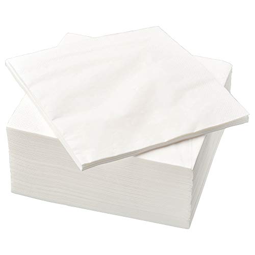 IKEA FANTASTISK – servilleta de papel, blanco/, 100 unidades – 40 x 40 cm