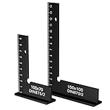 BEASAFY 2 Stück Schlosserwinkel, 90° Anschlagwinkel Zimmermannswinkel mit Messskala(cm),...