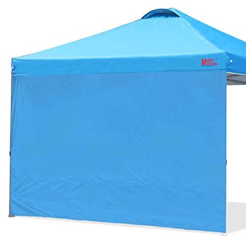 Image of MASTERCANOPY 8x8 Durable Pop Up Canopy Tent with 1 Sidewall, Sky Blue