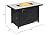 Toolsempire 42-Inch Fire Table Outdoor, 60,000 BTU Propane Gas Fire Pit Table with Ceramic Tiles Tabletop, Lid, Lava Rock, Electric Igniter & Hideaway Tank Holder, Fire Pit for Outside, Garden(Black)